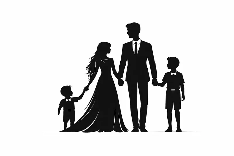 Décoration gâteau mariage personnalisée - Silhouette famille - Impression 3D - photo 4